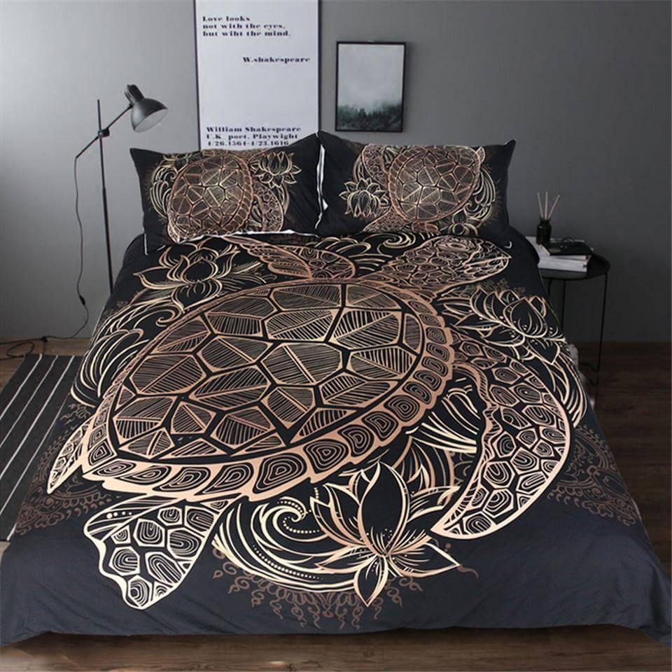 Comfortable Sea Turtle Print Bedding Duvet Cover - Luxicro