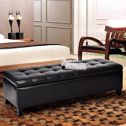 Comfortable Wooden Storage Bench Seat - Luxicro