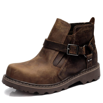 Traditional Brown Leather Boots for Men - Luxicro