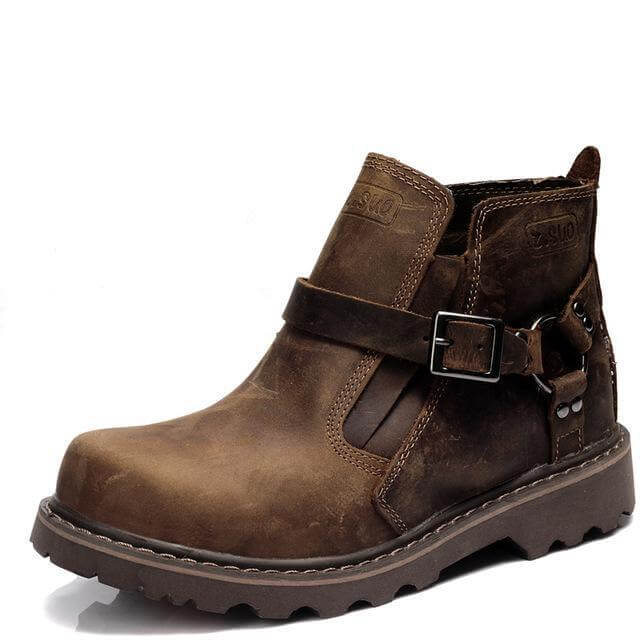 Traditional Brown Leather Boots for Men