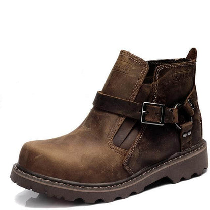 Traditional Brown Leather Boots for Men