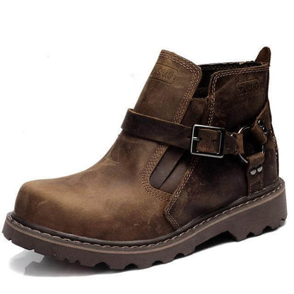 Traditional Brown Leather Boots for Men