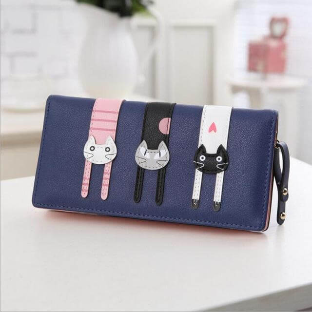 Stylish Kitty Zipper Pouch Wallet