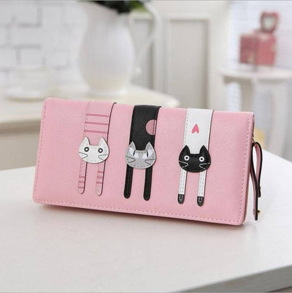 Stylish Kitty Zipper Pouch Wallet