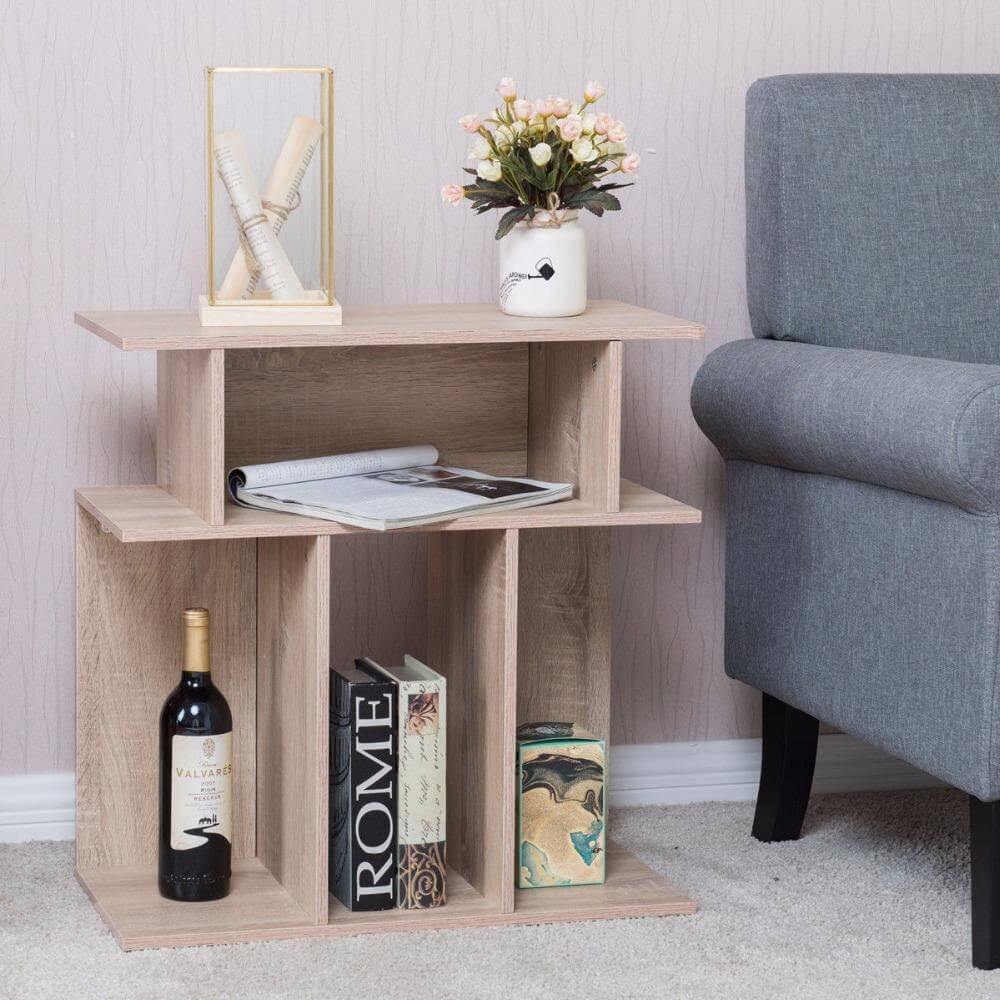 Farmhouse Wood Entry Table with Storage Shelf - Luxicro
