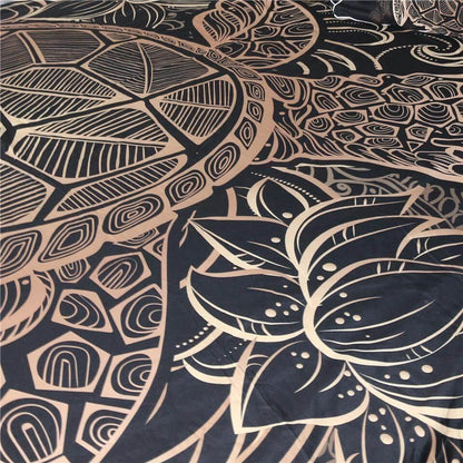 Luxurious Golden Turtle Duvet Cover Set