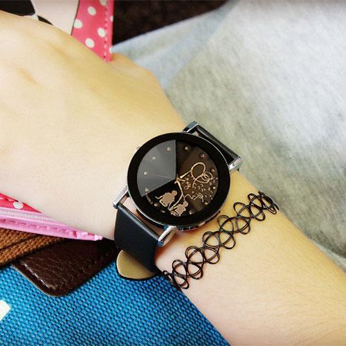 Elegant Women's Leather Wrist Watch