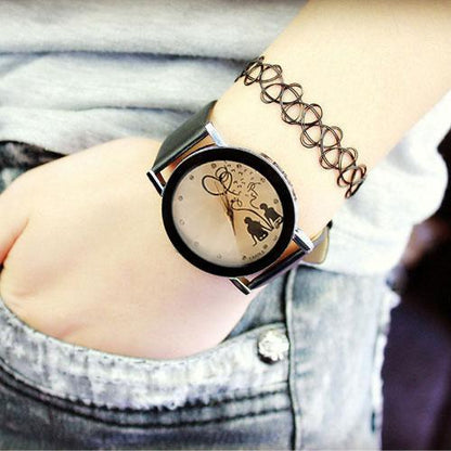 Elegant Women's Leather Wrist Watch