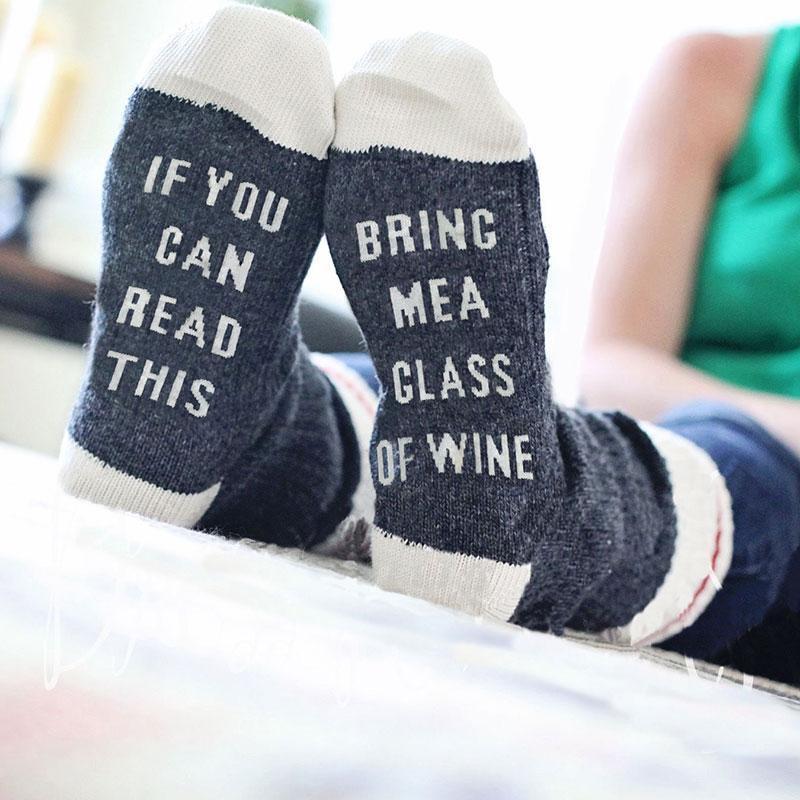 Wine Enthusiast Novelty Crew Socks - Luxicro