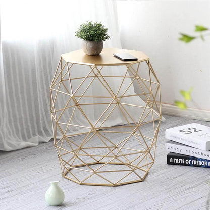 Elegant Metallic Nightstand Table - Luxicro