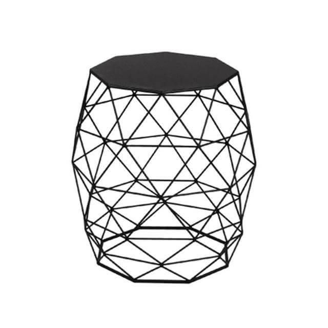 Elegant Metallic Nightstand Table
