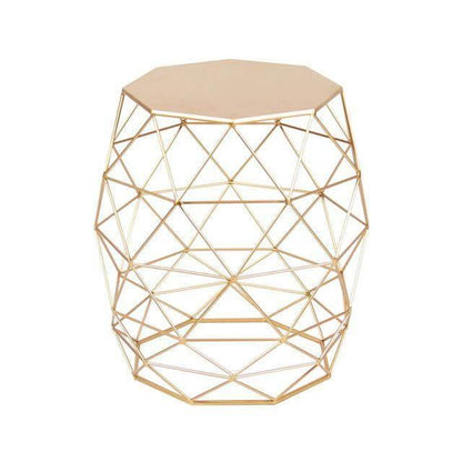 Elegant Metallic Nightstand Table