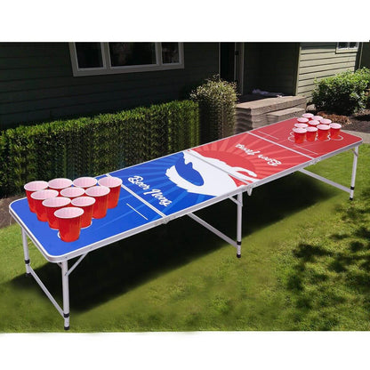 Space Saving 8FT Foldable Home Pool Table - Luxicro