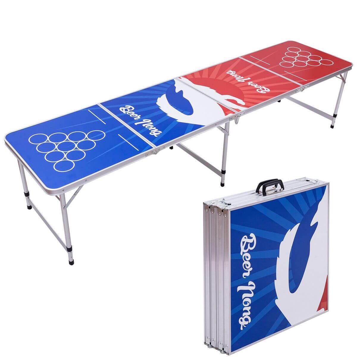 Compact 8FT Collapsible Ping Pong Table for Home Fun
