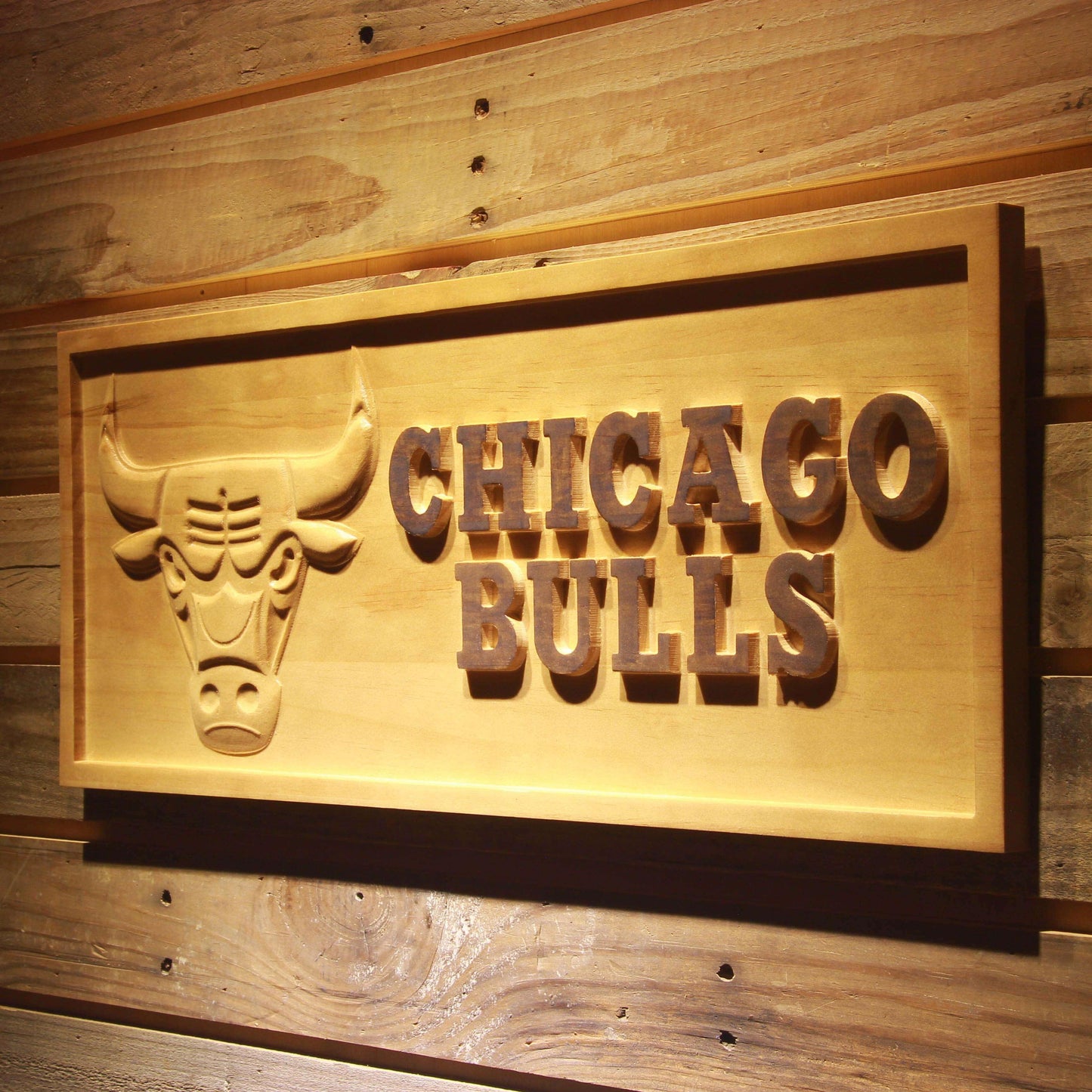 Chicago Bulls Wooden Plaque Wall Art - Luxicro