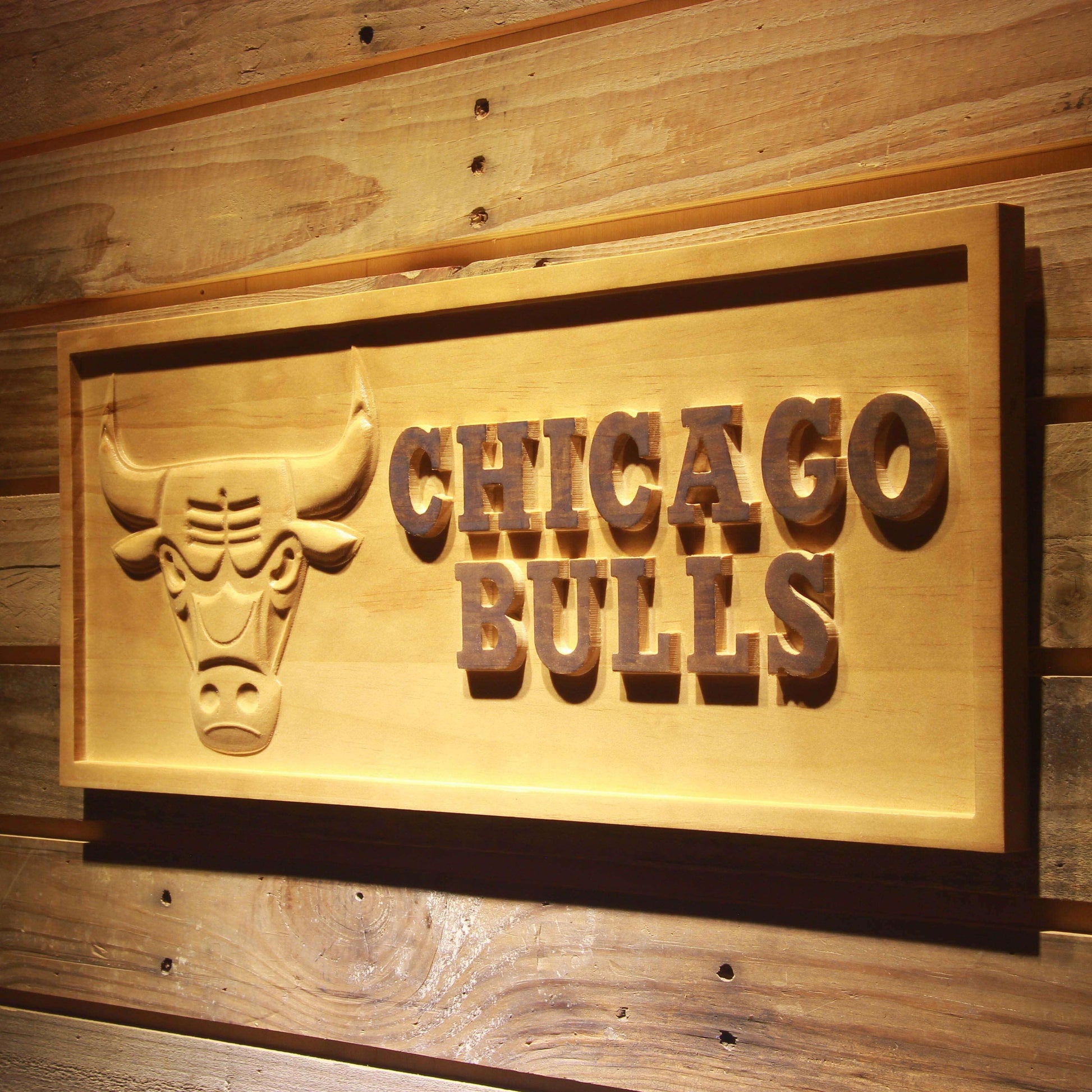 Chicago Bulls Wooden Plaque Wall Art - Luxicro