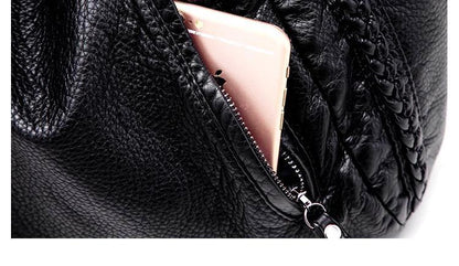 Classic Large Real Leather Shoulder Bag
