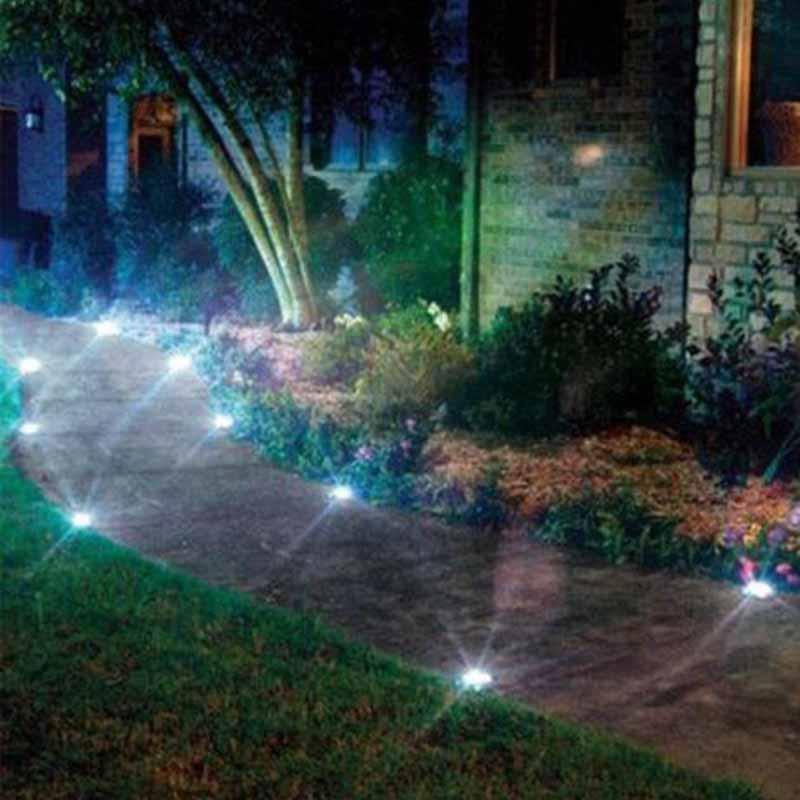 Outdoor Solar LED Garden Disk Lights