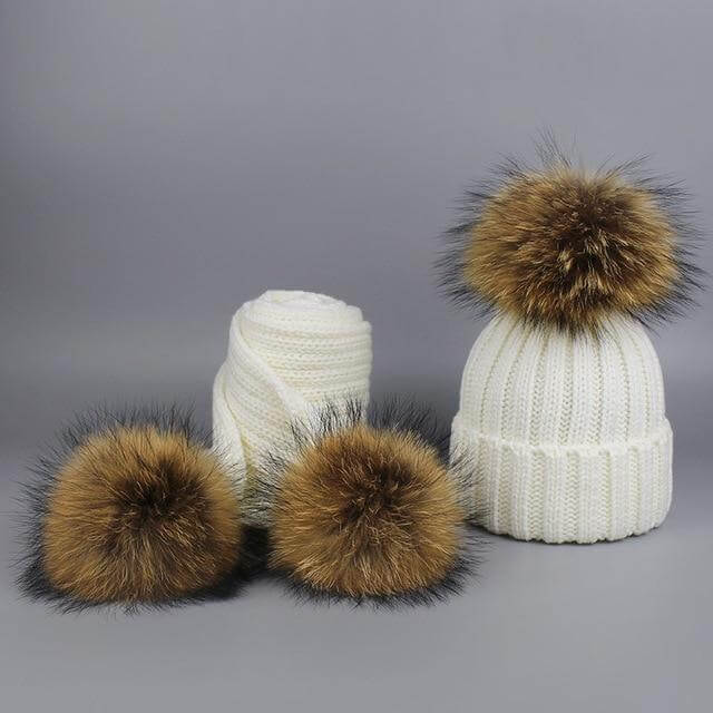 Warm Soft Hat Scarf Gift Set