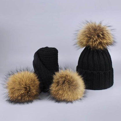 Warm Soft Hat Scarf Gift Set