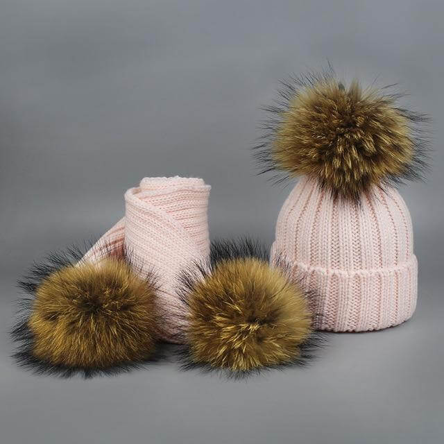 Warm Soft Hat Scarf Gift Set