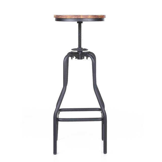 Traditional Wooden Padded Bar Stool