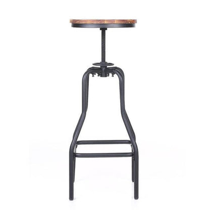 Traditional Wooden Padded Bar Stool
