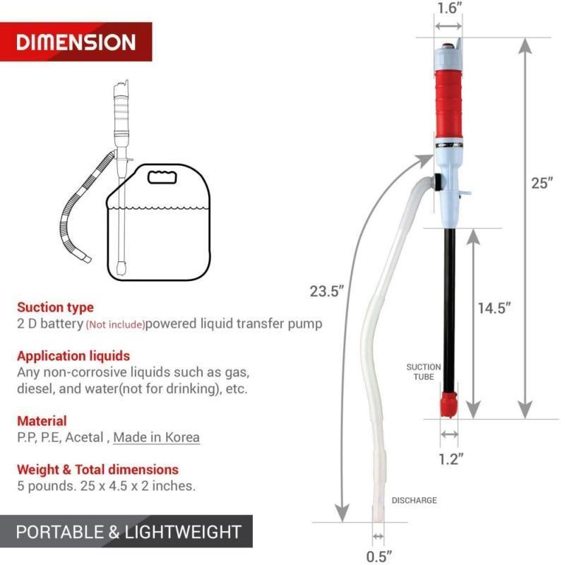 Portable Electric Fuel Transfer Pump Kit