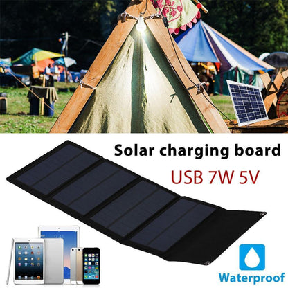 Compact Solar Powered Phone Charger 7W USB Outlet