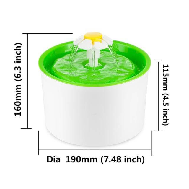 Easy Clean Pet Fountain Flower Water Bowl - Luxicro