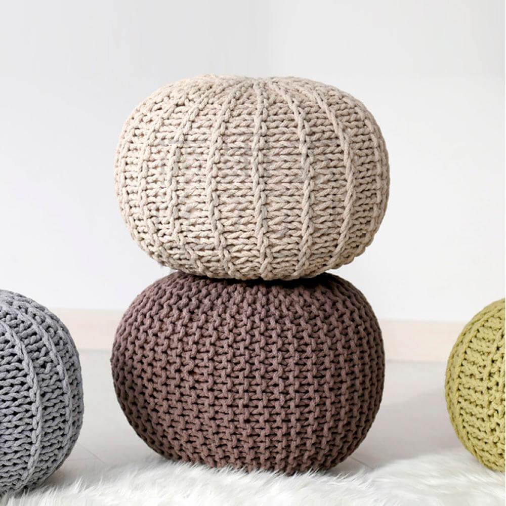 Comfy Handmade Knitted Bean Bag Chair - Luxicro