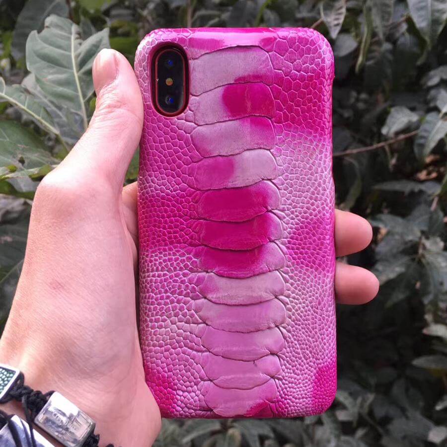 Genuine Luxury Ostrich Skin iPhone X Case - Luxicro