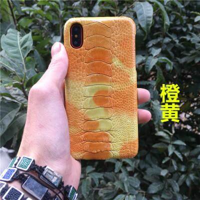 Genuine Luxury Ostrich Skin iPhone X Case