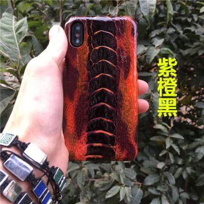 Genuine Luxury Ostrich Skin iPhone X Case