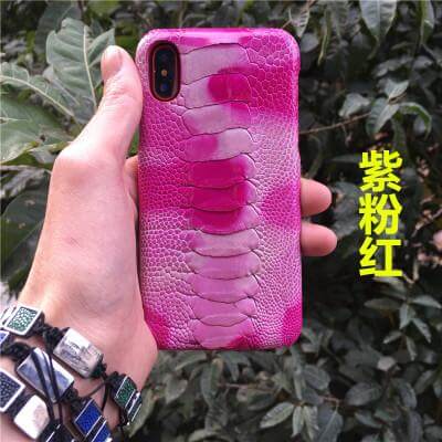 Genuine Luxury Ostrich Skin iPhone X Case