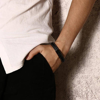 Classic Silver Alert ID Bracelet for Men