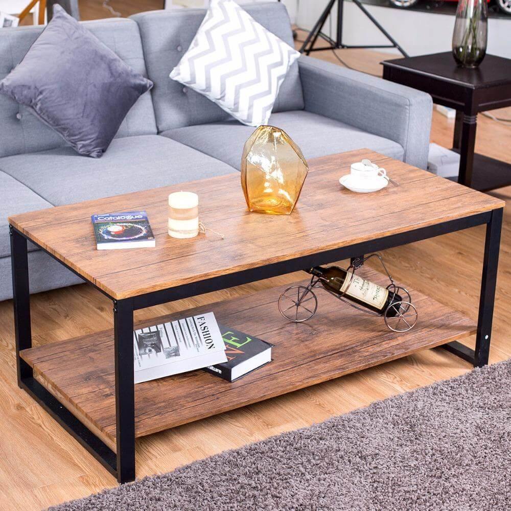Stylish Metal Rectangular Coffee Table