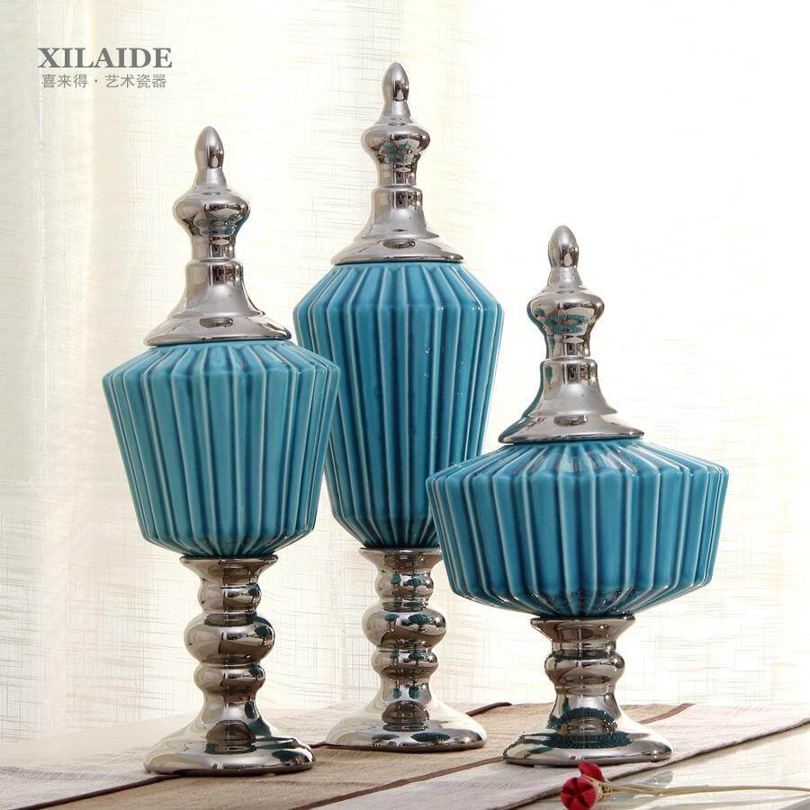 Beautiful Clear Ceramic Cookie Containers - Luxicro