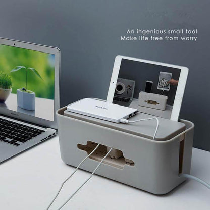 Compact Cord Management Storage Box - Luxicro