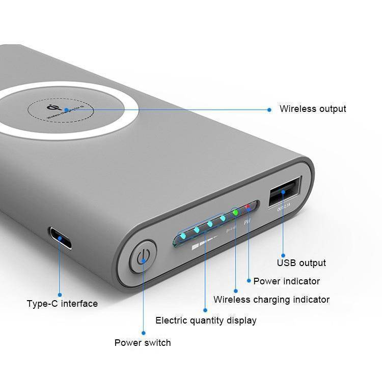 Portable Wireless Charging Power Bank For iPhone Android