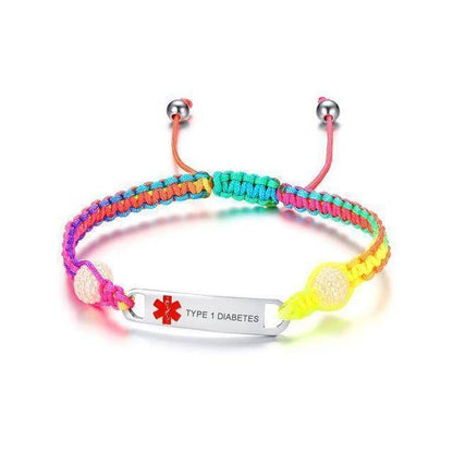 Vibrant Childrens Medical Alert Diabetes ID Band