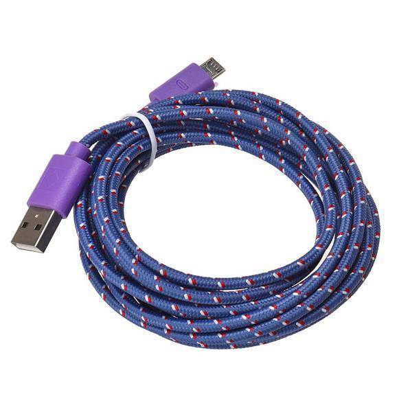 Vibrant 10Ft Braided iPhone Charger Cord