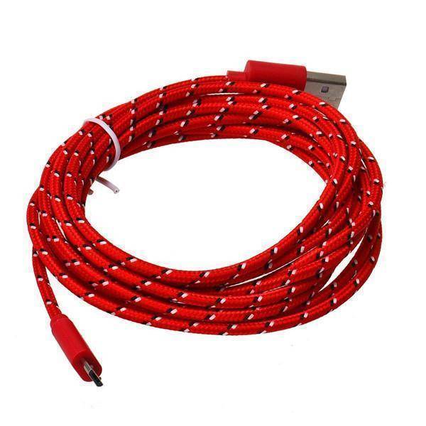 Vibrant 10Ft Braided iPhone Charger Cord