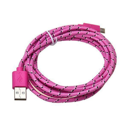 Vibrant 10Ft Braided iPhone Charger Cord