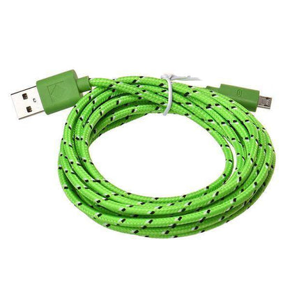 Vibrant 10Ft Braided iPhone Charger Cord