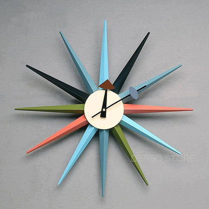 Modern Round Star Wall Clock - Luxicro