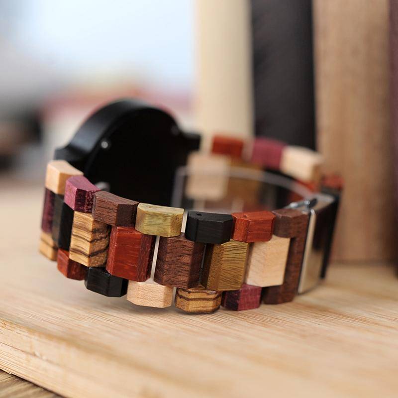 Rustic Mens Wooden Watch with Date Function