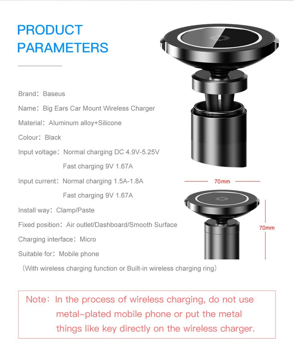Compact Fast Wireless Charging Holder