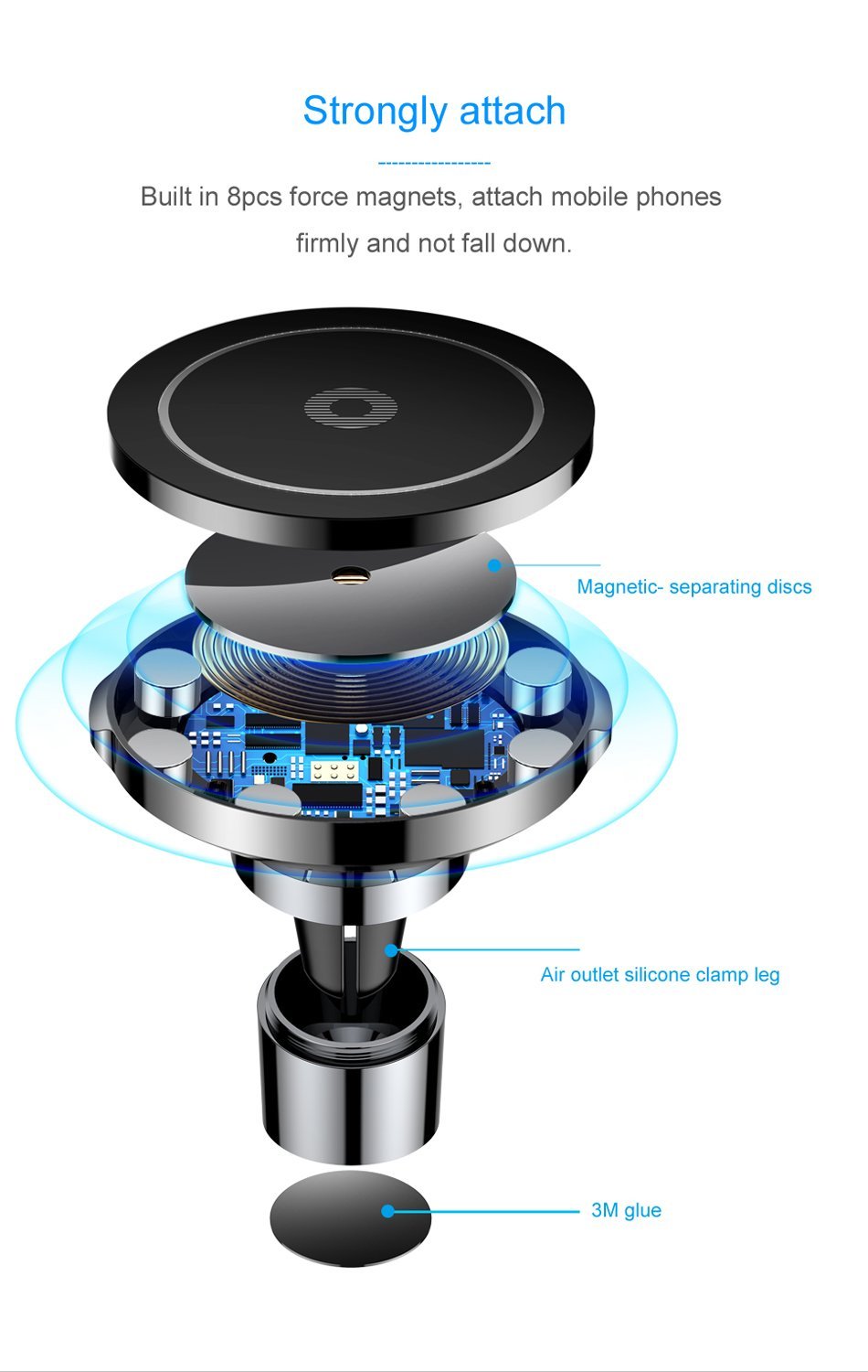Compact Fast Wireless Charging Holder