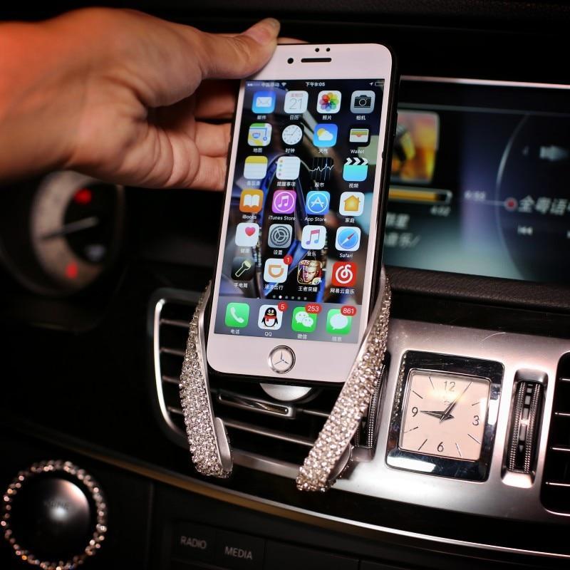 Glittering Crystal Car Phone Mount